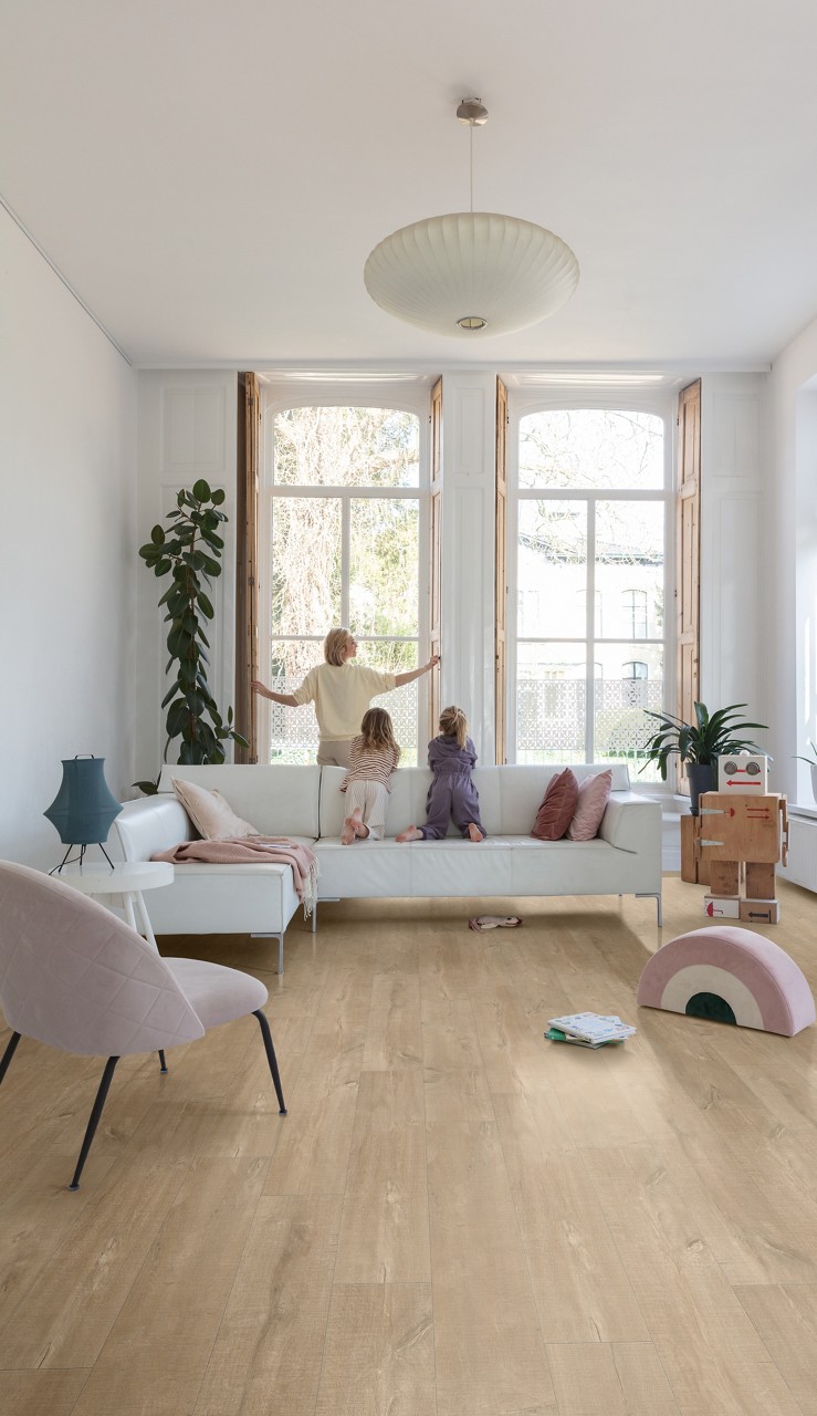 Piso Laminado Quick Step Carvalho Claro Serrado