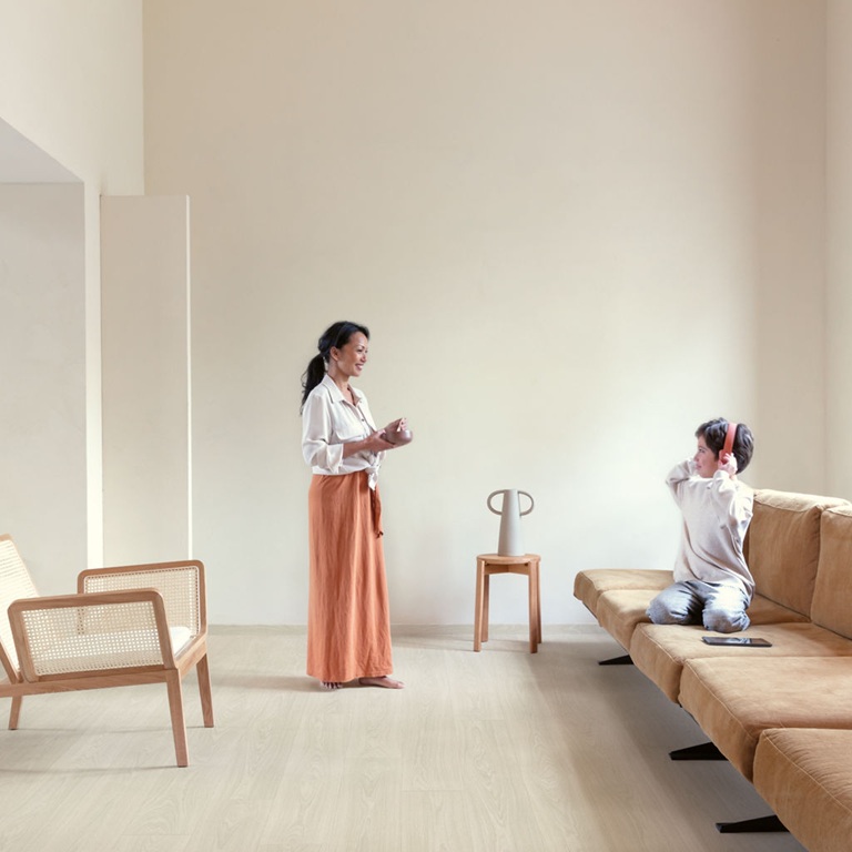 Piso Laminado Quick Step Carvalho Natural Neblina Cinza