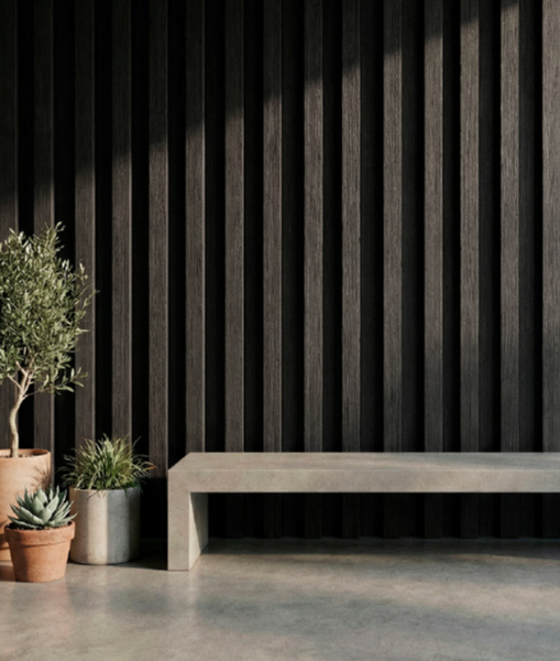 Revestimento Vinílico de Parede America Bambu Ripado Black