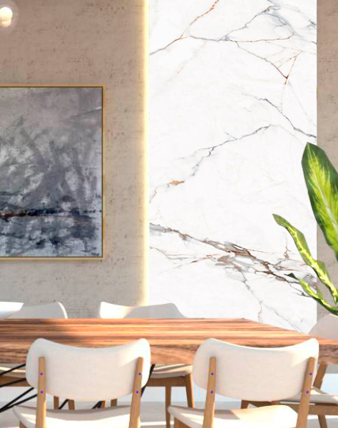 Revestimento Vinílico de Parede Marble Flex Calacata Borghuini