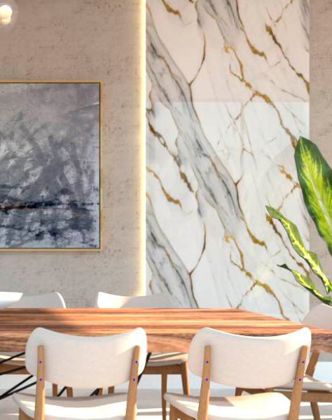 Revestimento Vinílico de Parede Marble Flex Savana Gold