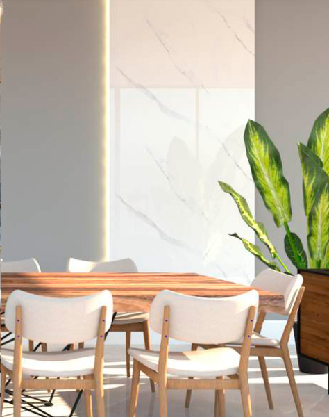 Revestimento Vinílico de Parede Marble Flex White Calacata