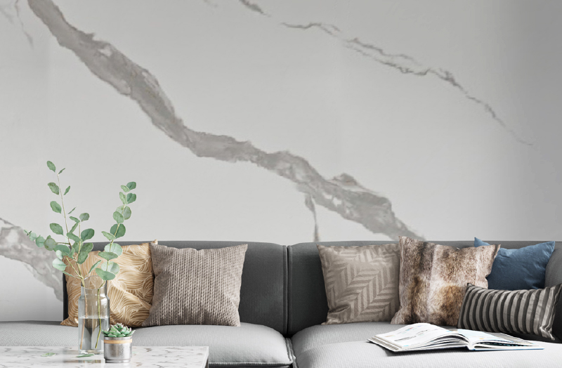 Revestimento Vinílico de Parede Marble Flex Branco Paraná